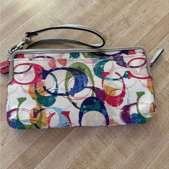 Coach Multicolor Patterned Wristlet - Picture 4 of 5